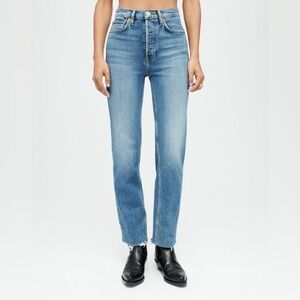 Re/Done Light Blue High-Rise Skinny Jeans